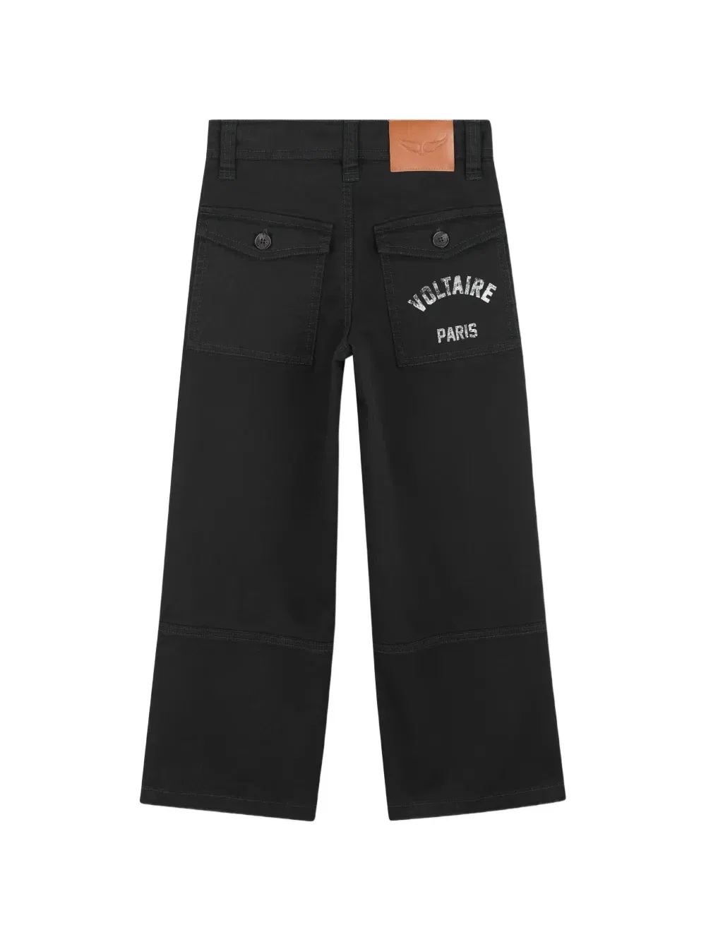 Широкие брюки с логотипом Zadig & Voltaire Kids, черный — фото 2