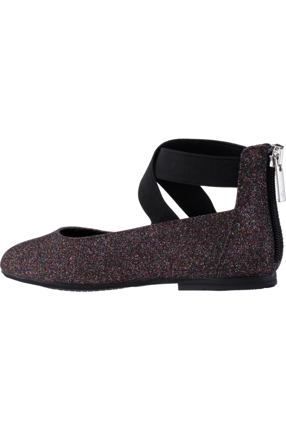 Детские балетки на перекрестных ремешках Marissa Nina, Multi Sparkle Fabric — фото 2