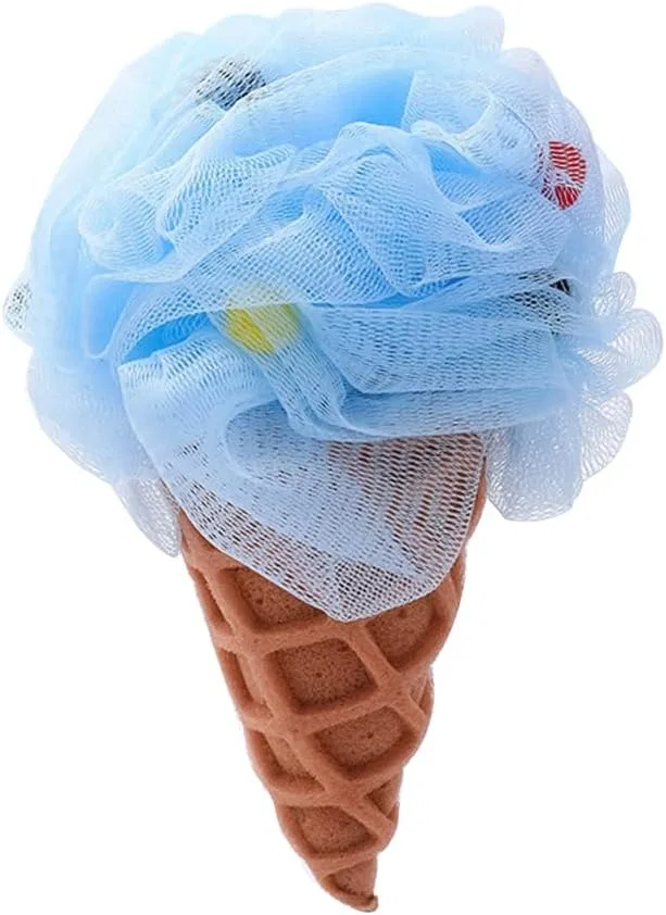 Мочалка для тела в форме мороженого, Kalttoy, 1 шт, 20x15 см, Blau