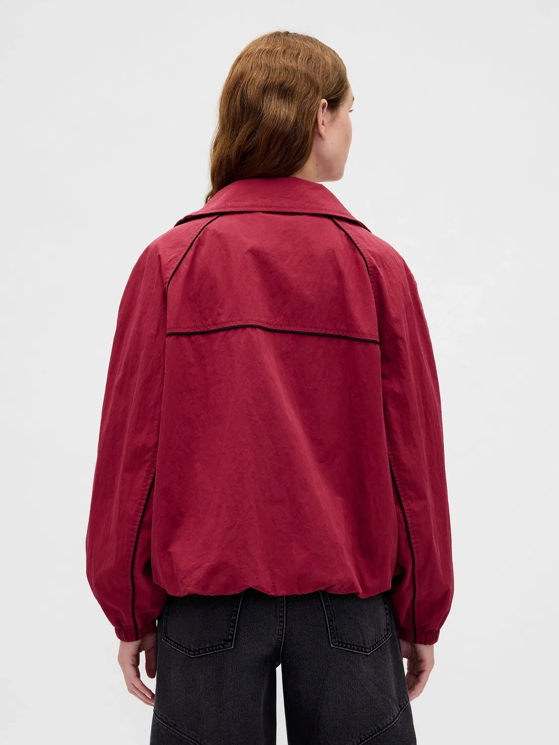 Куртка спортивная Flannel-Lined Track Jacket Gap, красный — фото 2