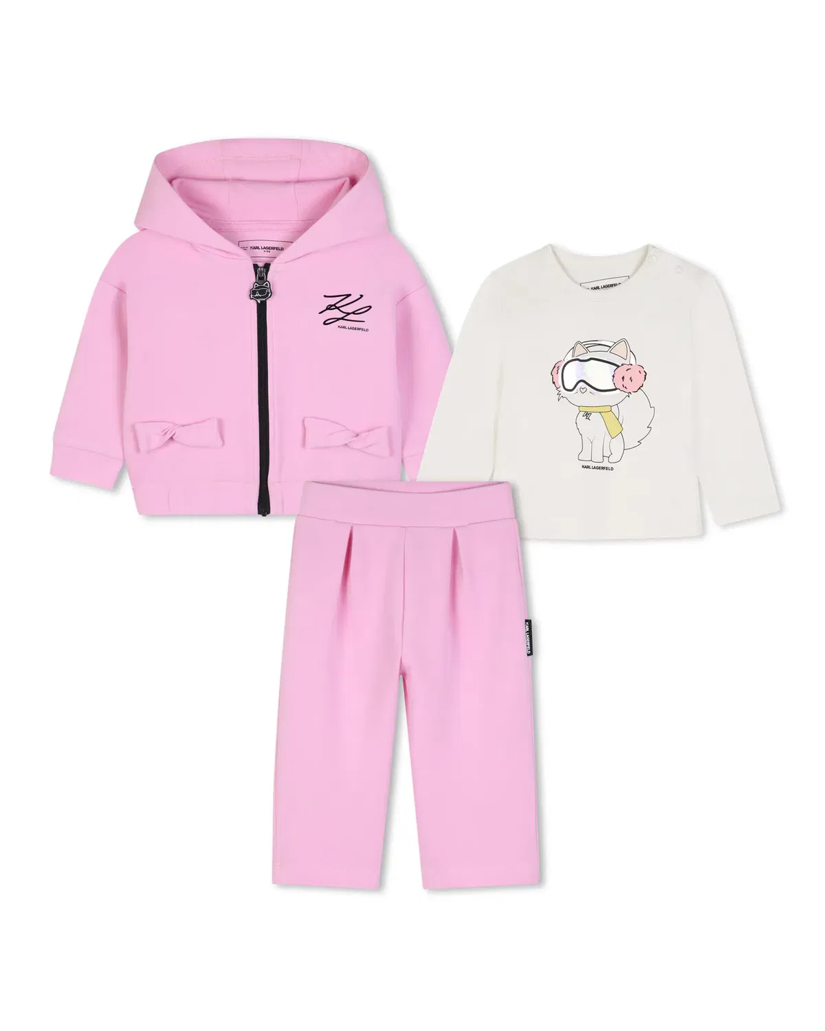 Детский комплект для девочек из 3 предметов Karl Lagerfeld Kids, Rosa