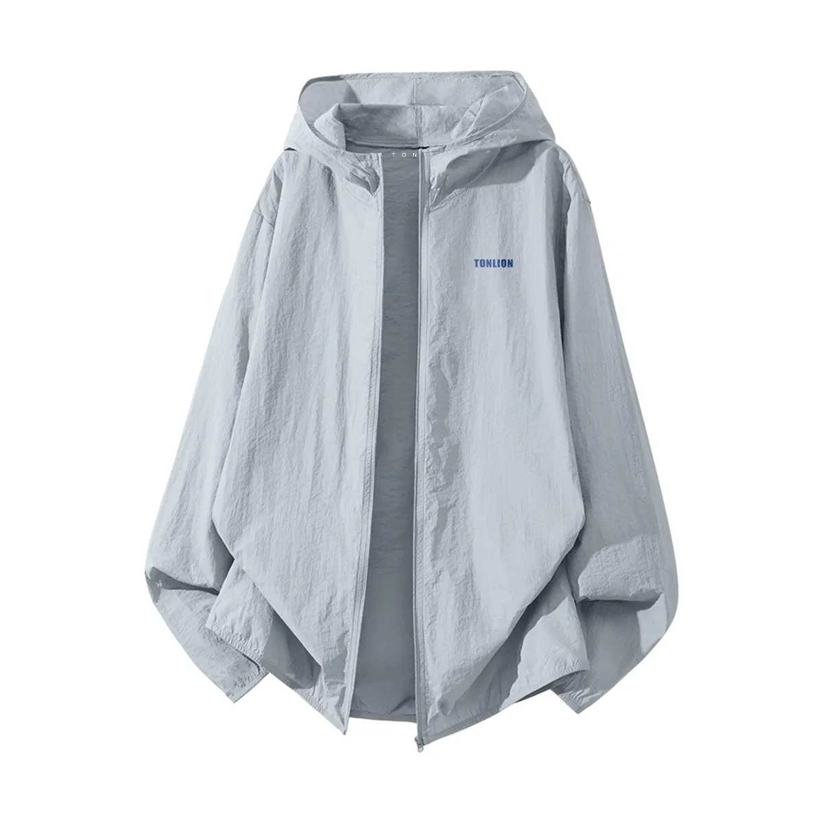 Детское пальто для защиты от солнца с капюшоном Tonlion, Light Grey