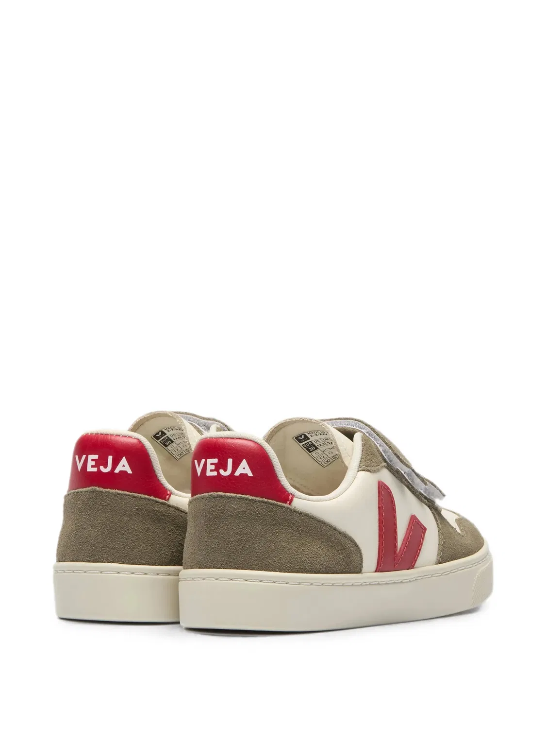 Кроссовки V-10 на липучках Veja Kids, нейтральные цвета — фото 2