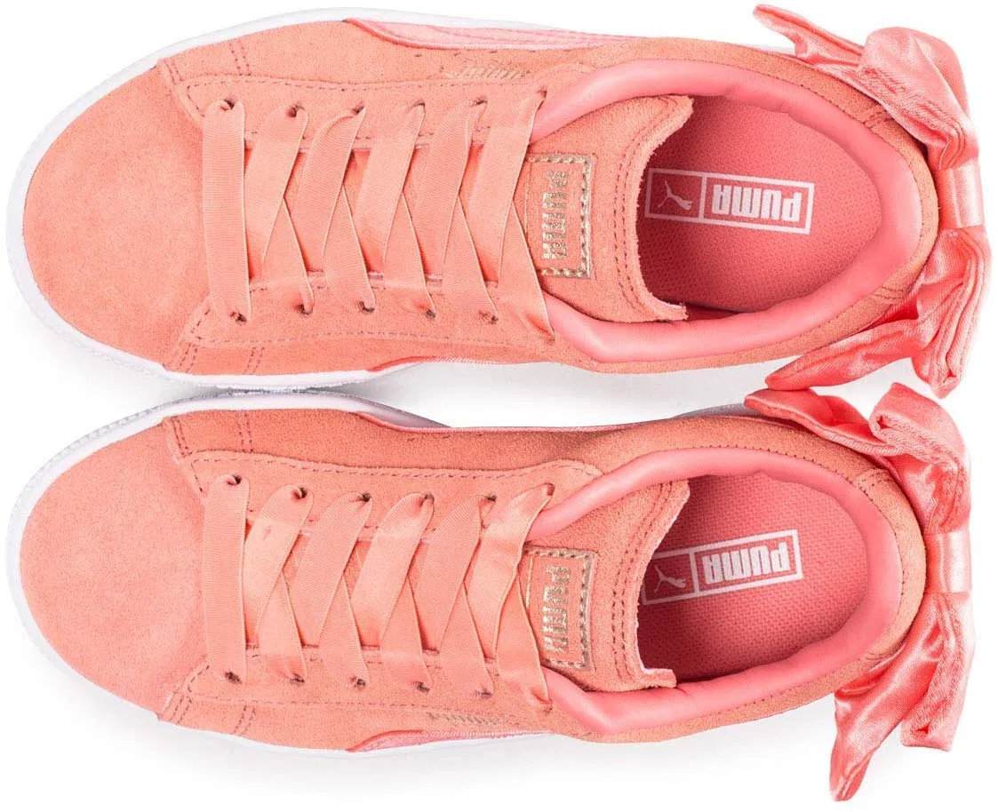 Детские кроссовки для девочек со шнуровкой PUMA, Pink — фото 3
