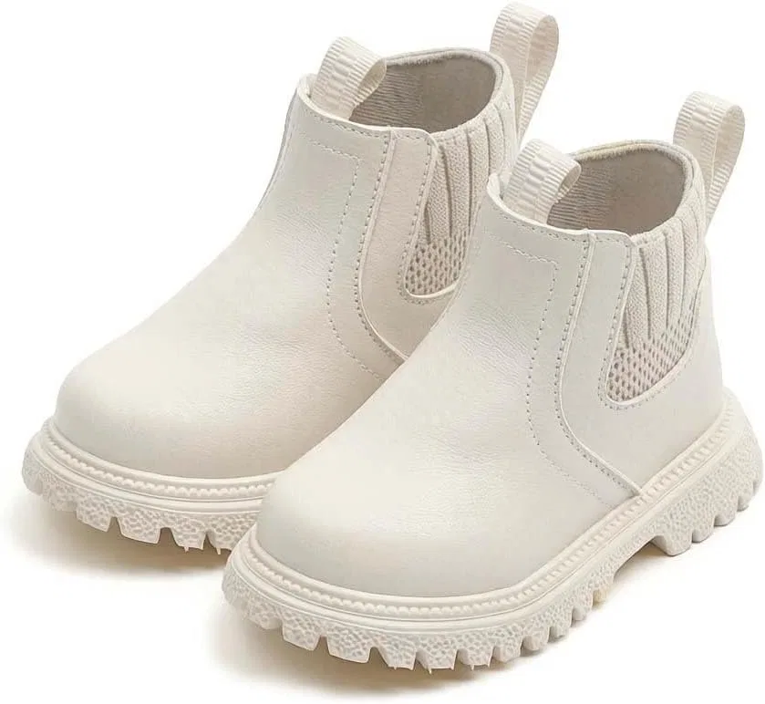 Детские ботинки для девочек на шнуровке с молнией SHOPESSA, Beige — фото 3