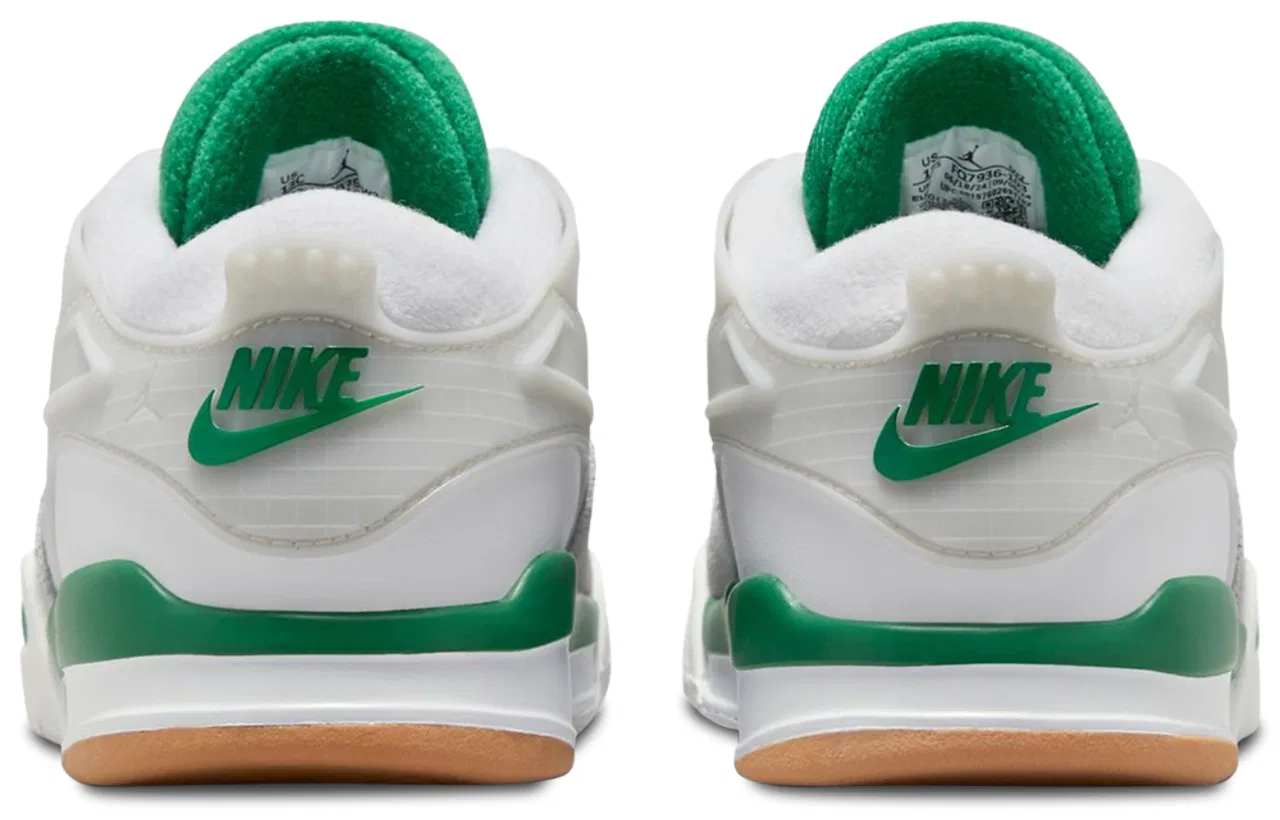 Кроссовки для мальчиков AJ 4 RM Jordan, цвет White/Green/Grey — фото 3