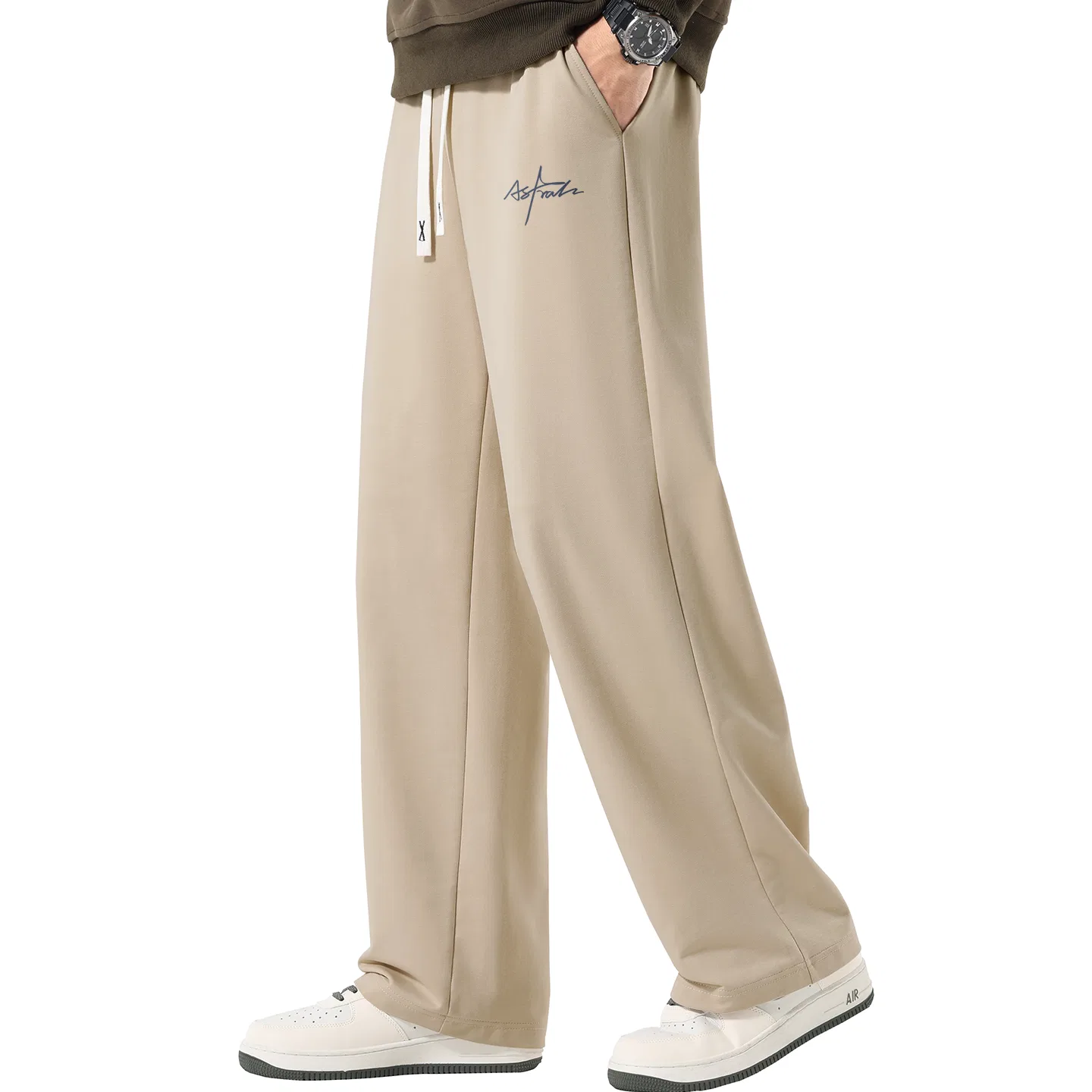 Детские брюки свободного кроя Light Shadow Pants Logo MINISO, Khaki