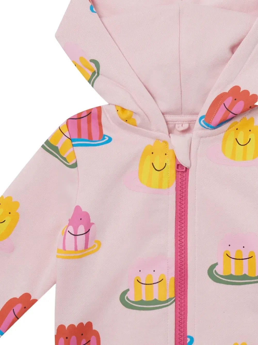 Худи на молнии с принтом Stella McCartney Kids, розовый — фото 3
