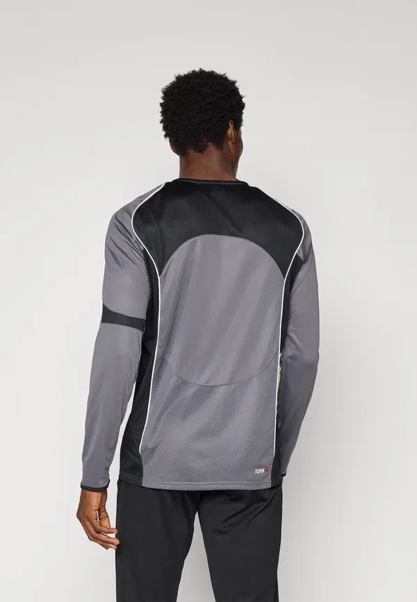 Футболка с длинным рукавом Dri-fit T90 top Nike Performance light graphite, sail, white, белый/черный — фото 3