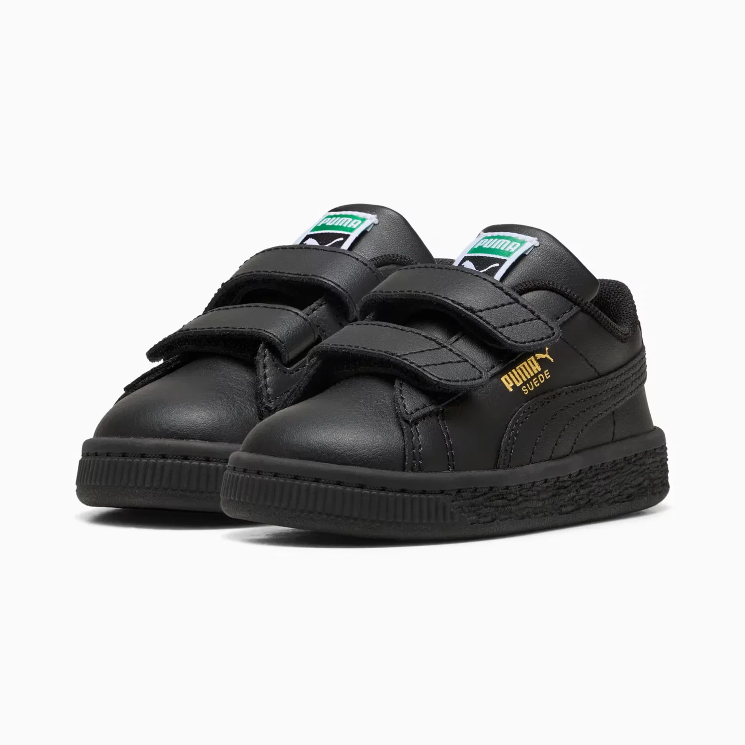 Удобная обувь для малышей Suede Puma, Puma Black-Archive Green — фото 2