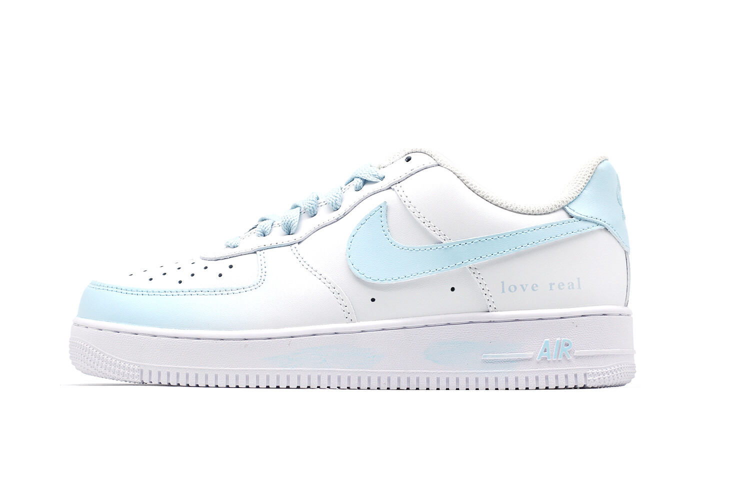 Кроссовки Nike Air Force 1 Skateboard Shoes Women's Low-Top White Blue, белый