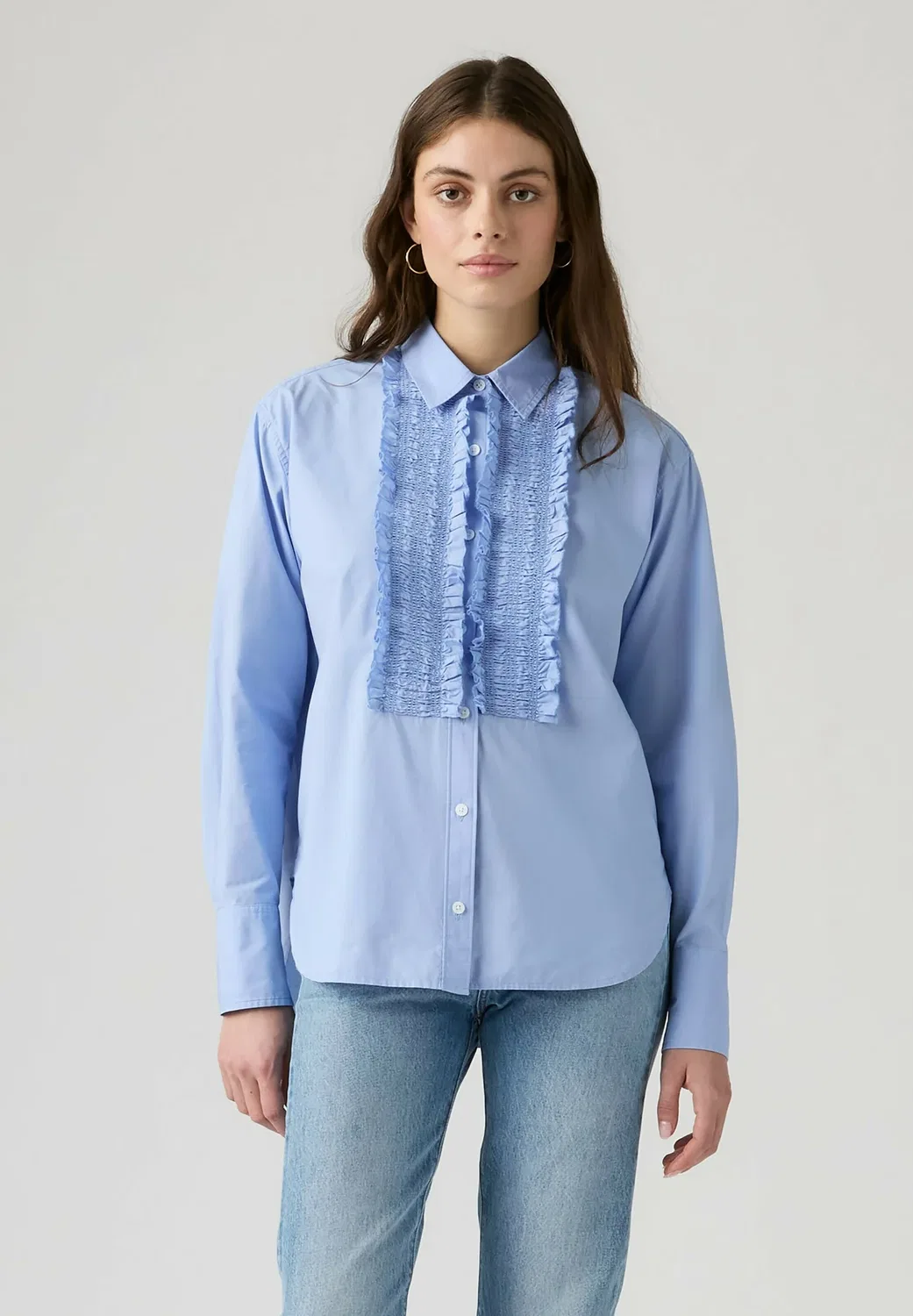 Рубашка-Смокинг Harlie bf с рюшами, Serenity b - блузка на пуговицах Levi'S, Serenity Blue - Blues