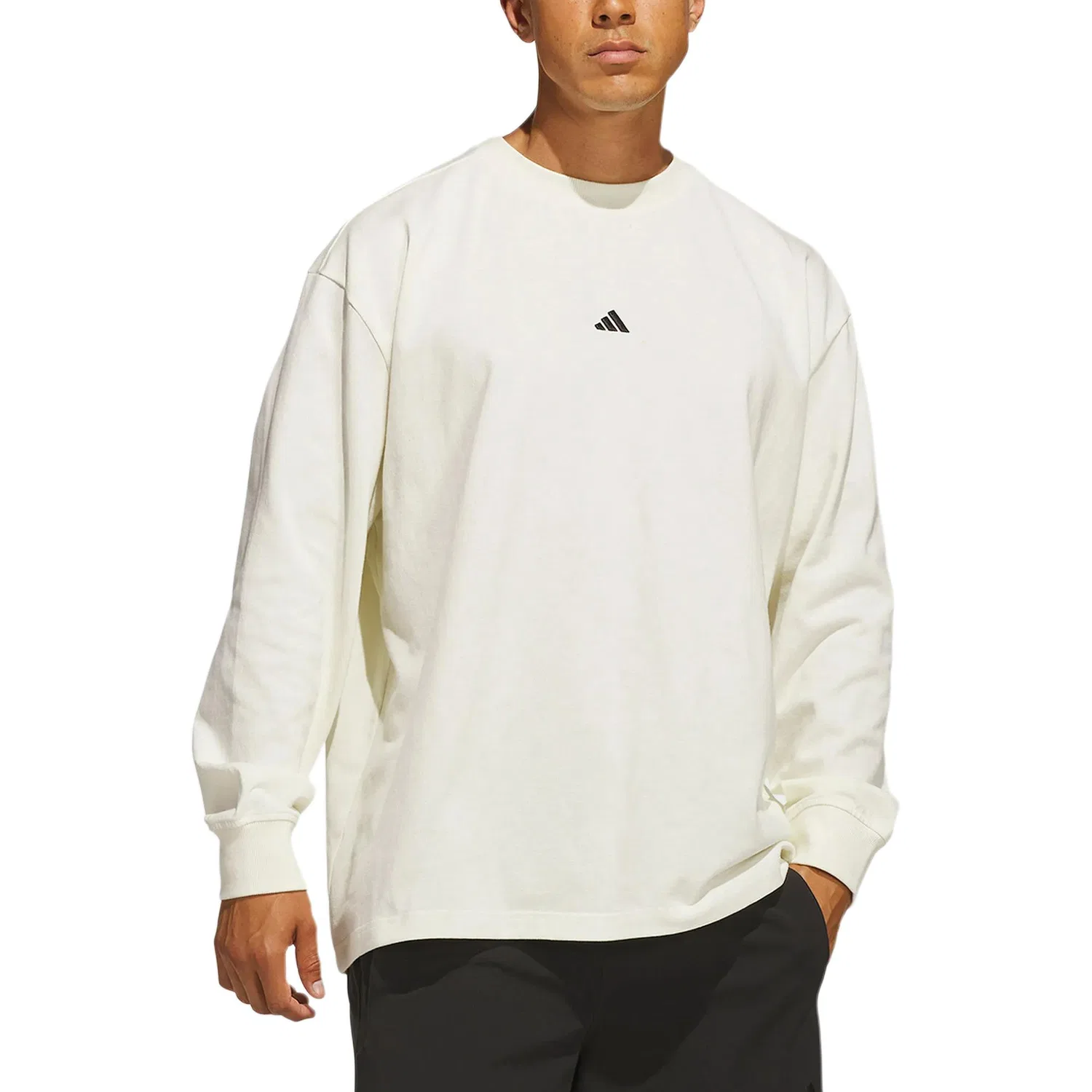 Футболка с круглым вырезом Adidas Basketball Jade White — фото 3