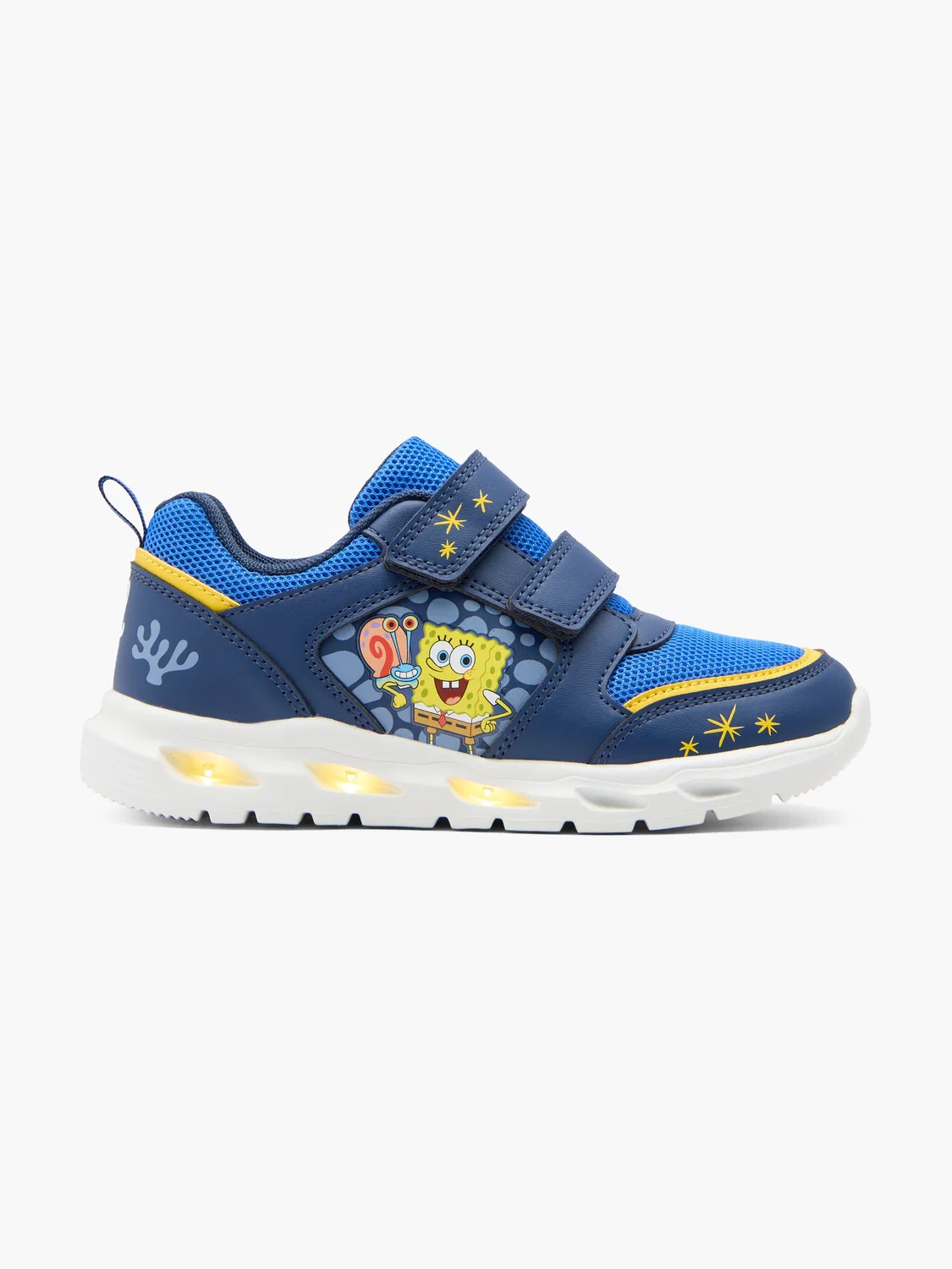 Детские полуботинки с подсветкой SpongeBob, синий