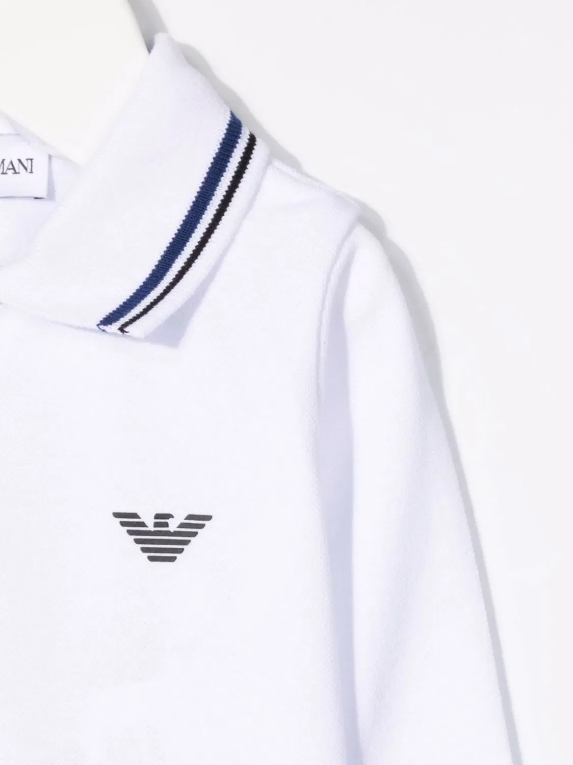 Поло с Логотипом Emporio Armani, белый — фото 3