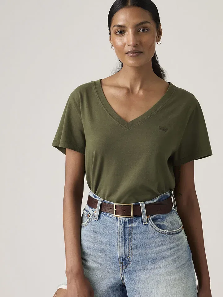 Женская футболка Favorite Levi's, Khaki — фото 2