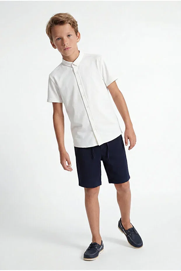 Детские шорты для мальчиков текстурные Paulmark, Navy Blue — фото 2