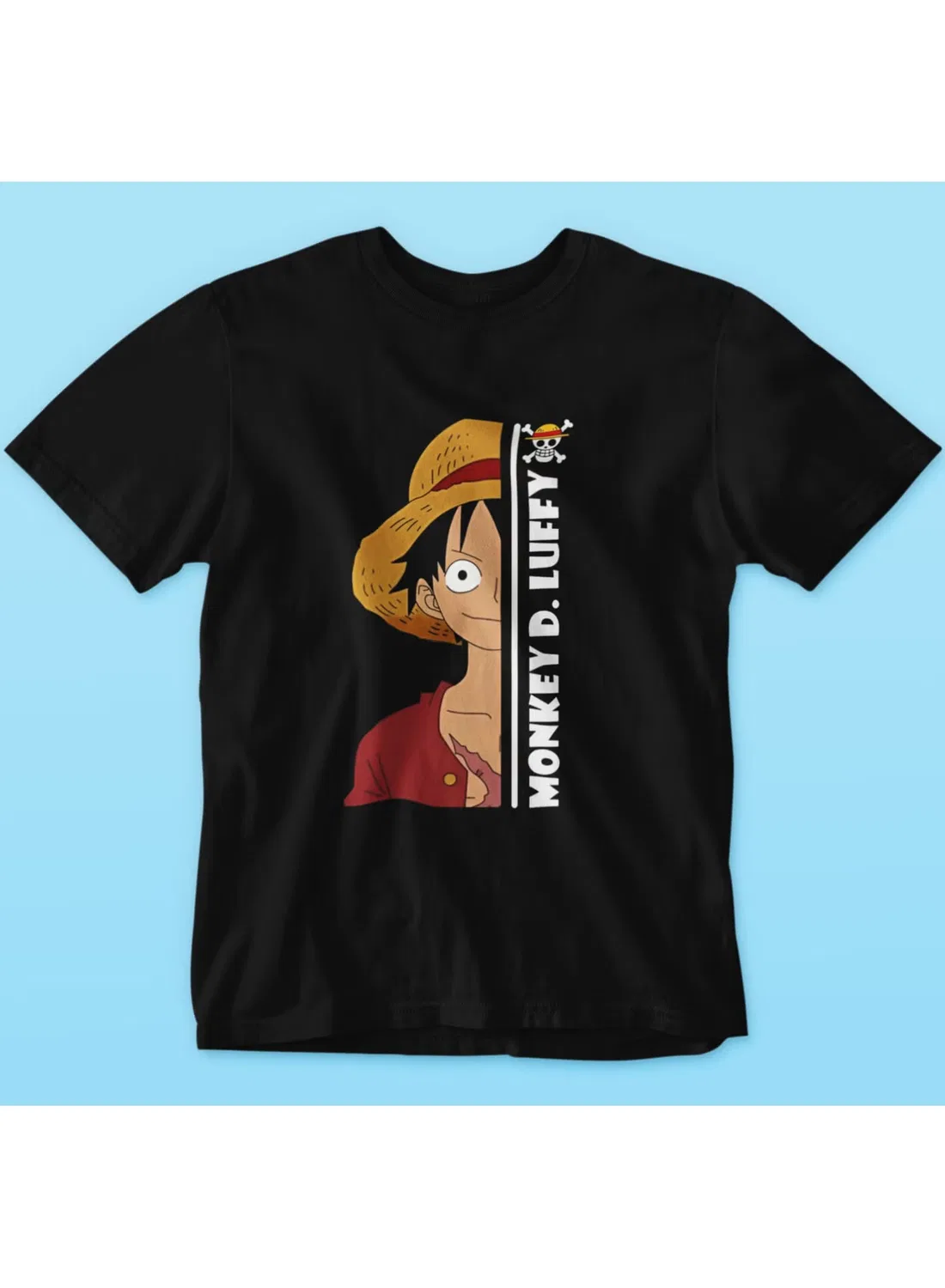 Футболка с принтом D. luffy onepiece Zoom, черный