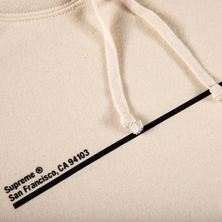 Толстовка Supreme Shop Hooded Sweatshirt - San Francisco 'Natural', кремовый — фото 3