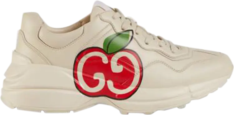 Кроссовки Gucci Wmns Rhyton GG Apple - Ivory, кремовый