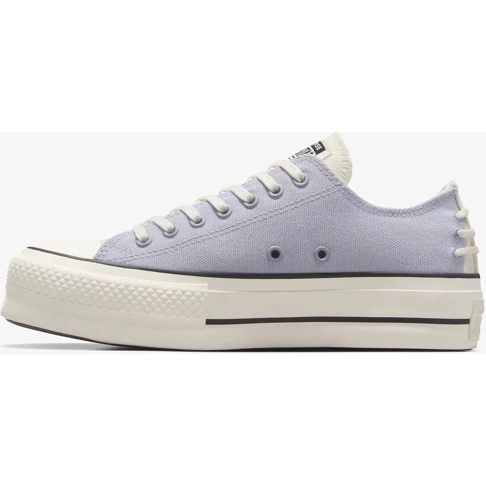 Детские кроссовки на платформе с восковыми шнурками Chuck Taylor All Star Lift Crafted Laces, Lila Converse — фото 2