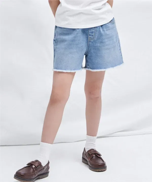 Джинсовые шорты с логотипом, Cooper, Covernat Kids, светло-голубой