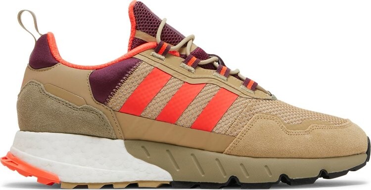 

Кроссовки Adidas ZX 1K Boost 'Beige Tone Victory Crimson', коричневый