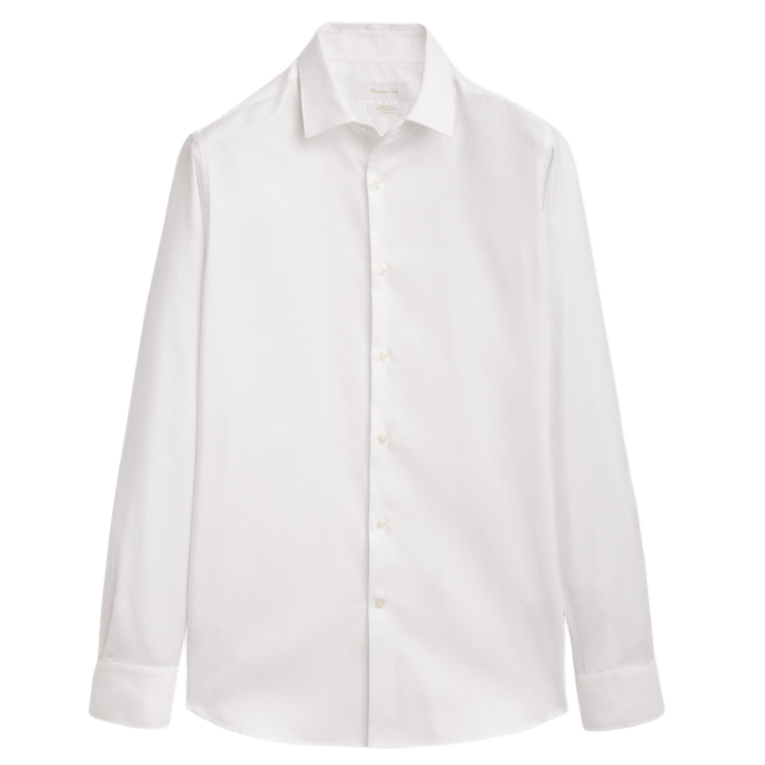 

Текстурная рубашка приталенного кроя Easy Iron Massimo Dutti, белый