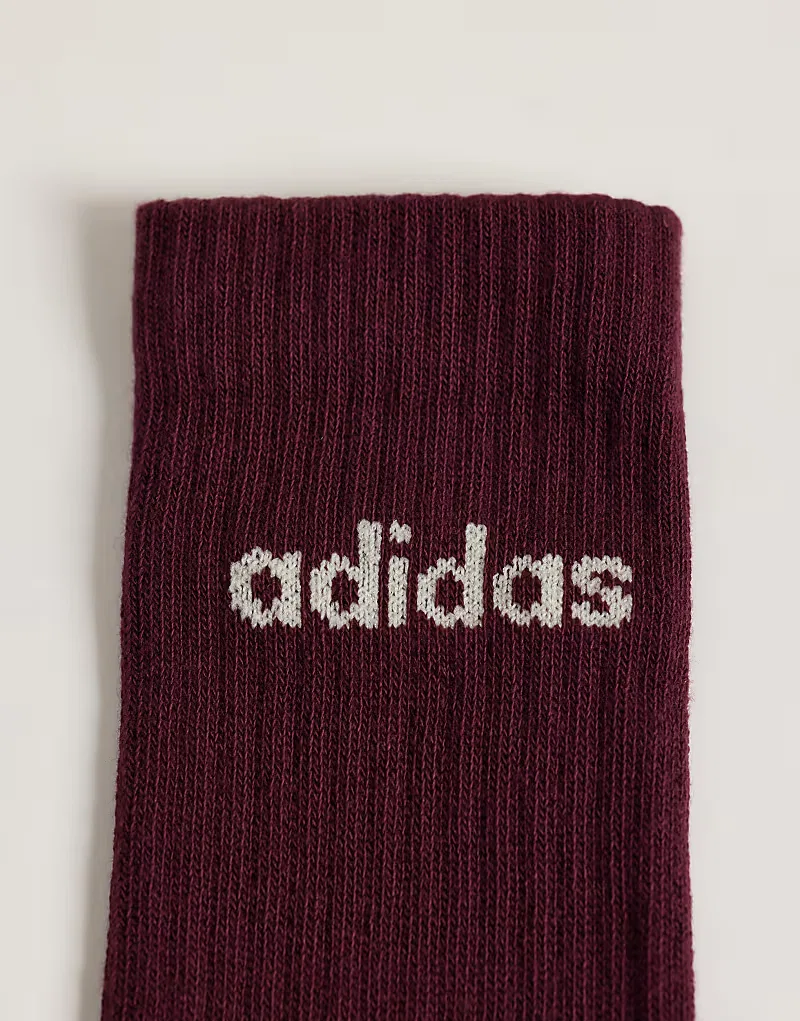 Носки высокие Training 3 шт Adidas, бордовый/темно-синий — фото 3