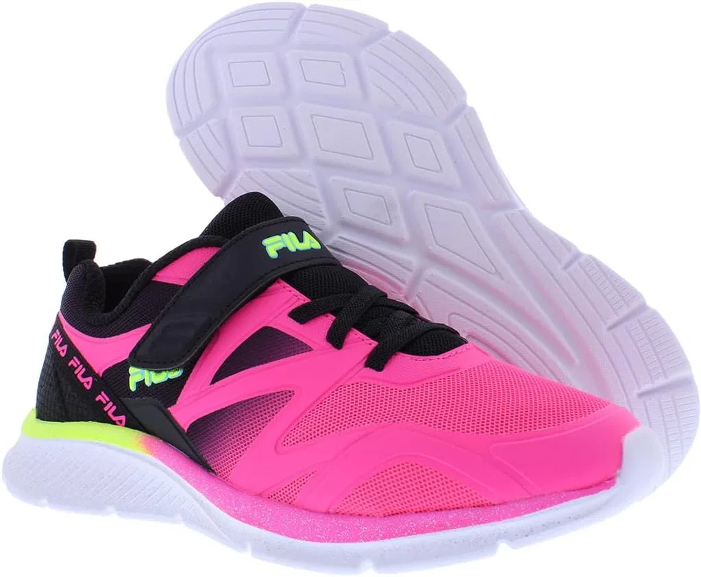 Детские кроссовки для девочек Galaxia 5 Strap Fila, Fuchsia/Black/Lime — фото 4