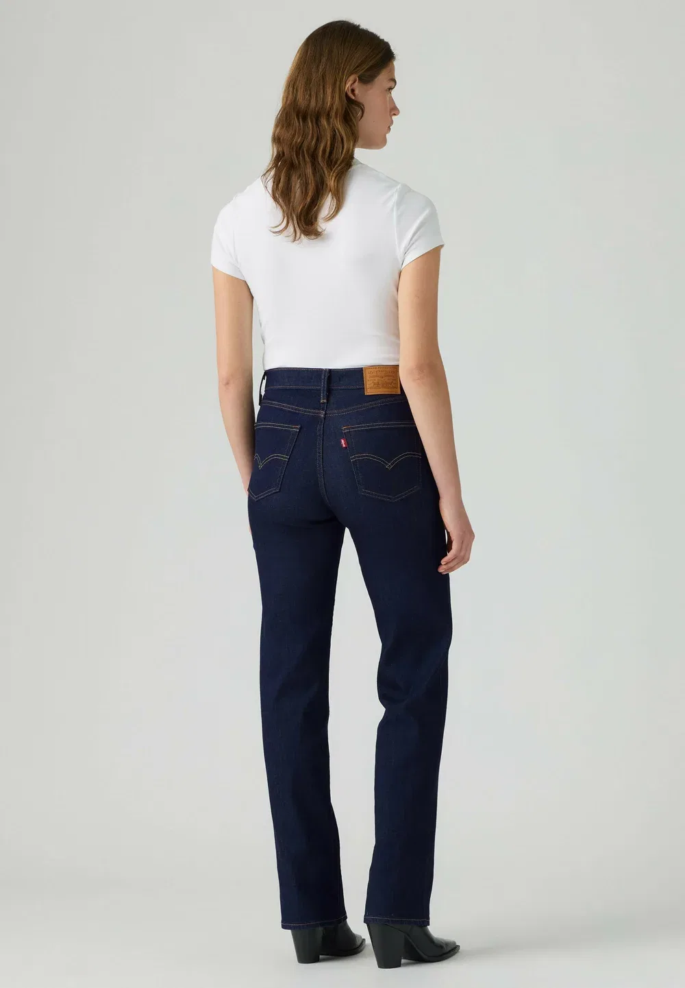 723 джинсы с высокой посадкой, прямые, насыщенного синего цвета, узкие Levi'S, Worn Midnight - Dark Indigo - Flat Finish - — фото 3