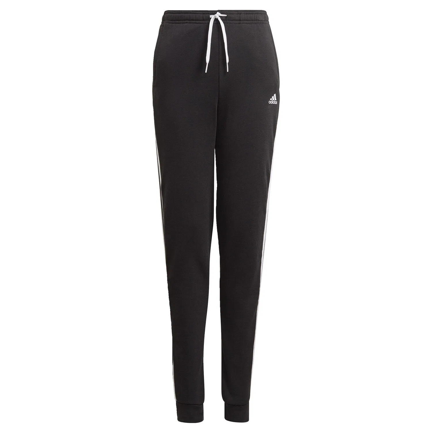 Детские штаны из французского терри с 3-полосным дизайном adidas Essentials, Черный Белый