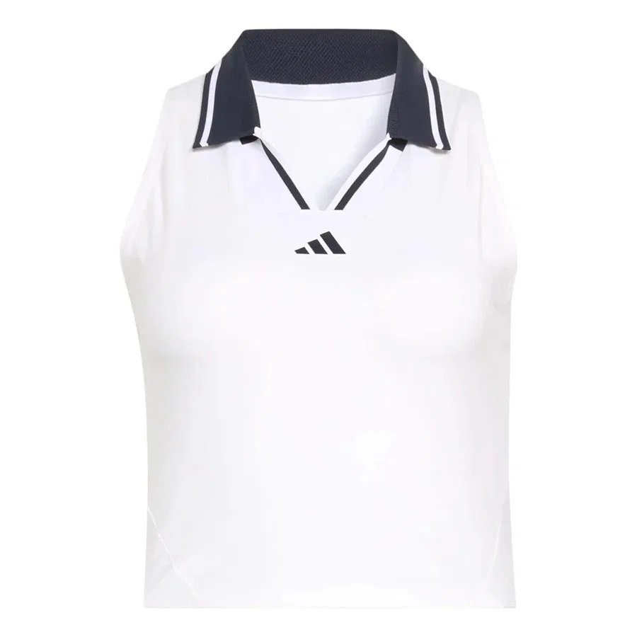 Женский спортивный топ без рукавов adidas CROP TANK PRO KA8883, Белый