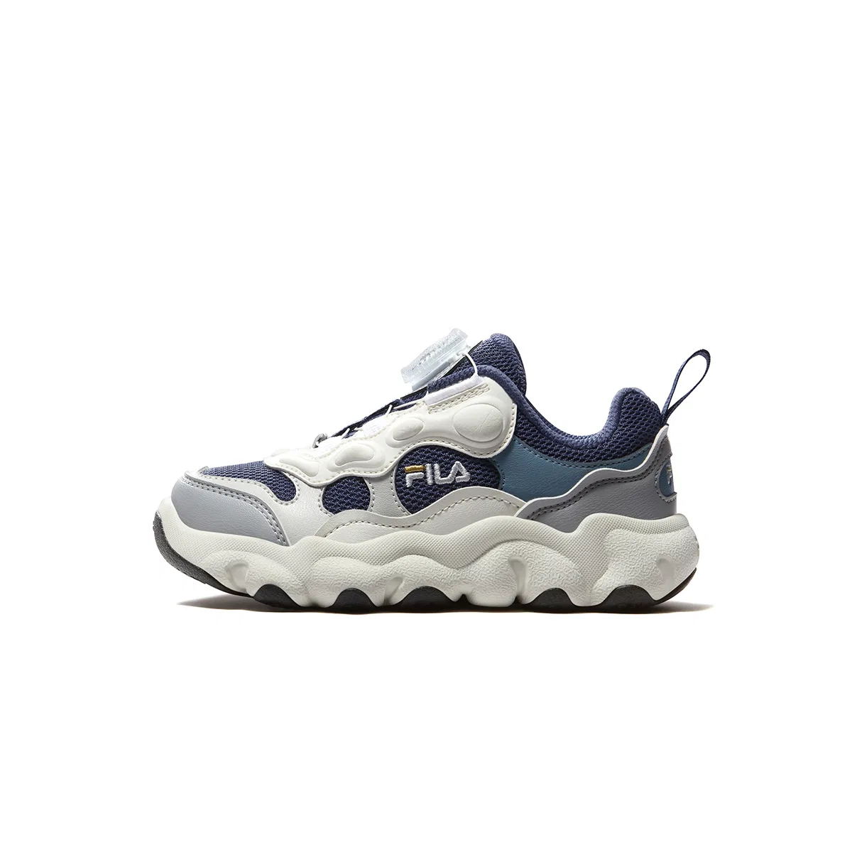Детские кеды с текстильным верхом FILA KIDS Heritage FHT, Цвет Haidang Blue/Haze Gray-NV