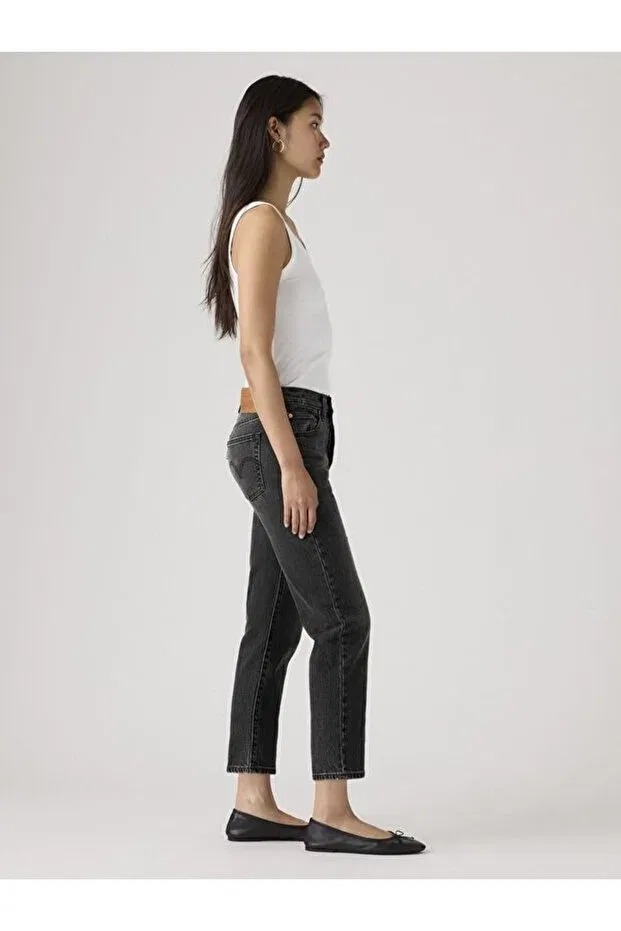 Женские джинсы-кроп из хлопка Levi'S, Black — фото 2