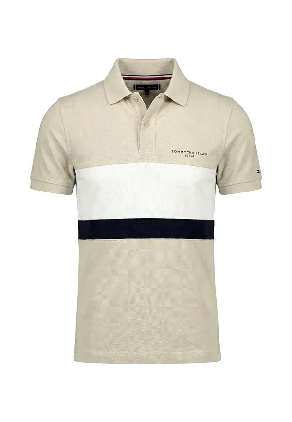 Футболка поло с принтом Polo shirt Tommy Hilfiger, beige, бежевый