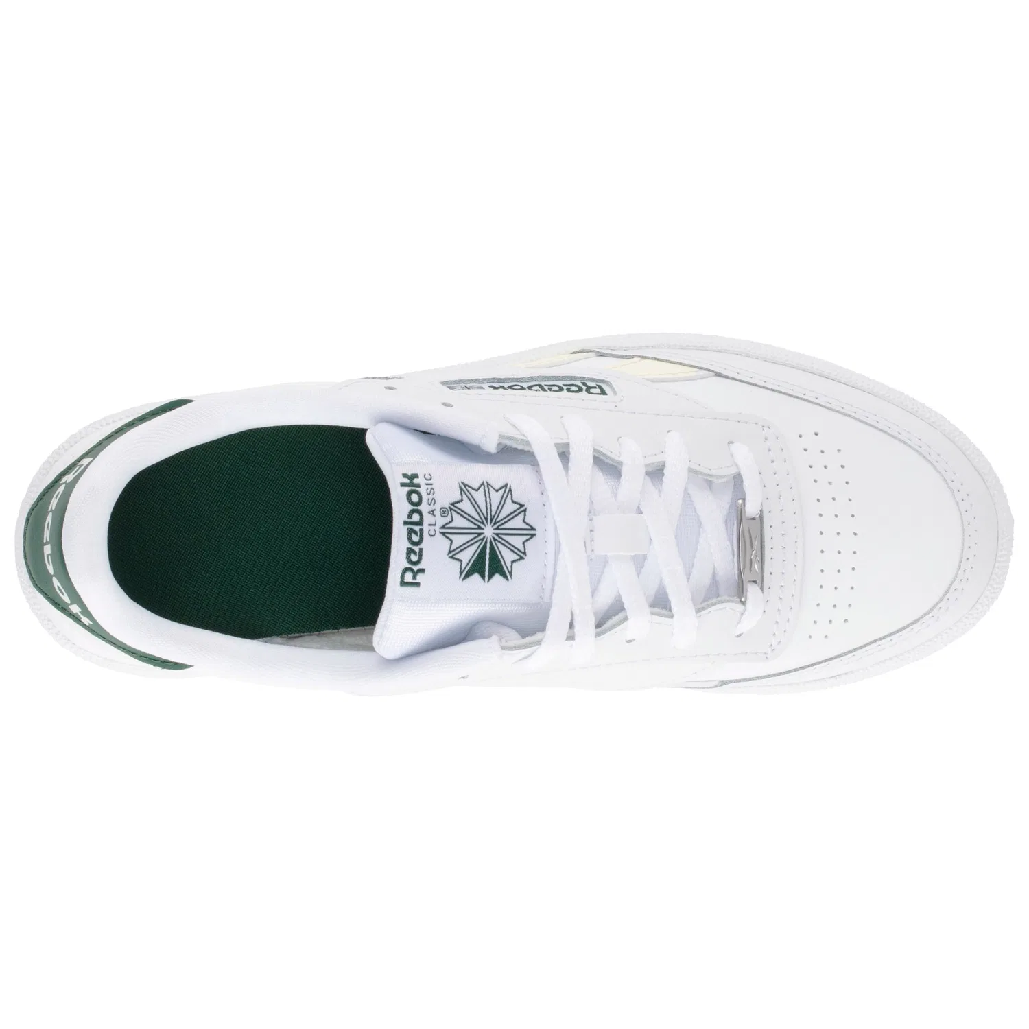 Детские кроссовки с низким профилем Reebok Classic, White/Darkgreen/Vintagechalk — фото 4