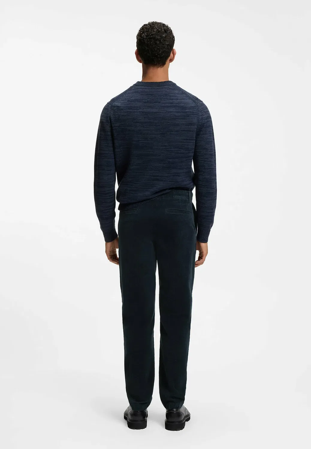 Chino_Tapered_N1 - чиносы Boss, Dark Blue Four — фото 3