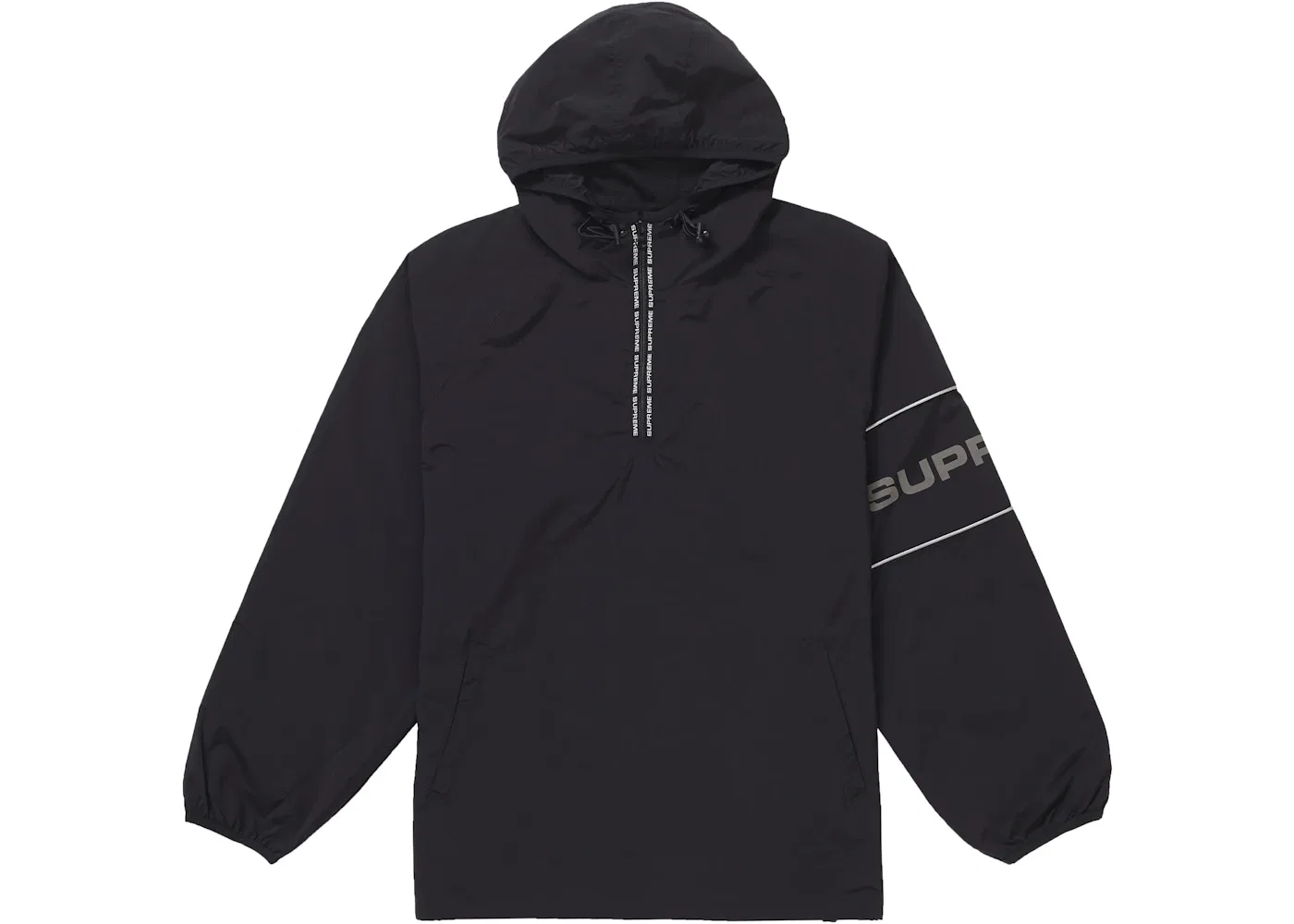 Мужская куртка-ветровка с капюшоном Supreme, Black