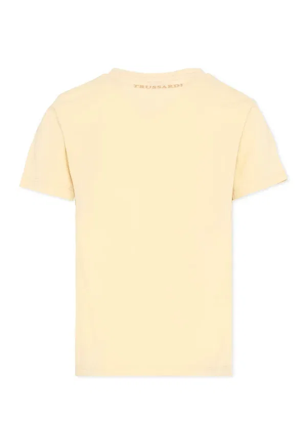 Футболка с принтом Trussardi Junior для девочек, beige Tru Trussardi Junior, бежевый — фото 2