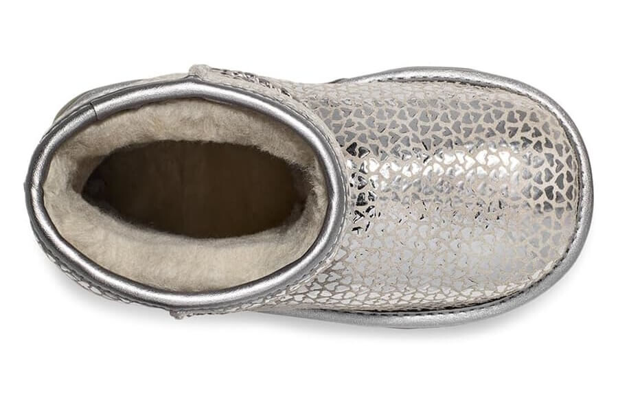 Угги детские UGG Child T Classic Ii Gel Hearts Fashion Unisex, серебряный — фото 4