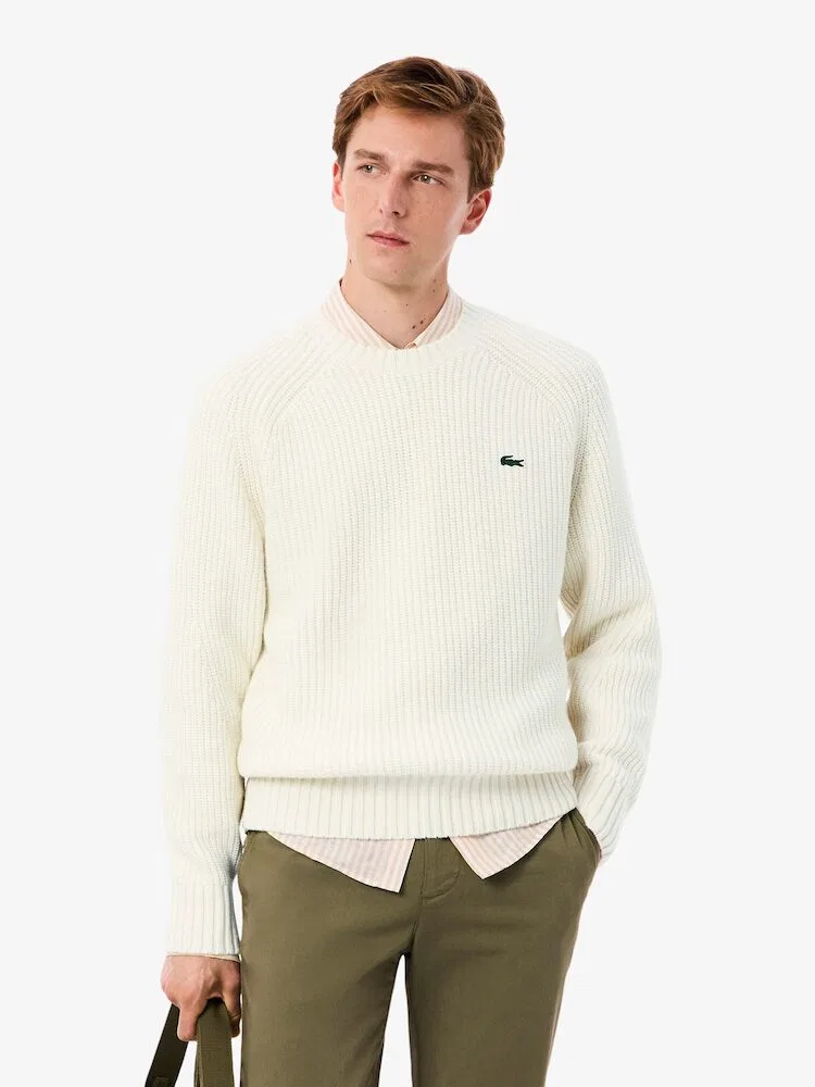 Свитер с рифленой вязкой LACOSTE
