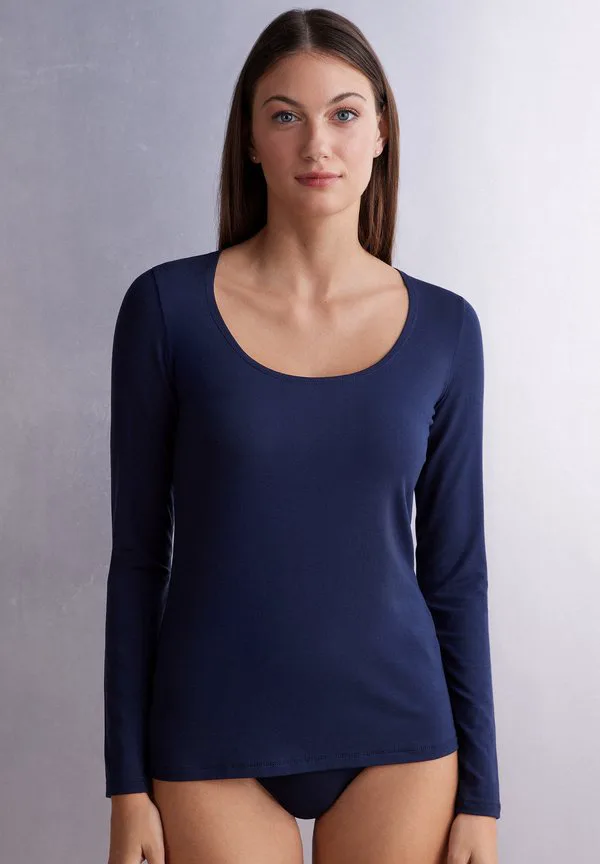 

Футболка с длинными рукавами Intimissimi, Blau Intense Blue, Синий, Футболка с длинными рукавами Intimissimi, Blau Intense Blue
