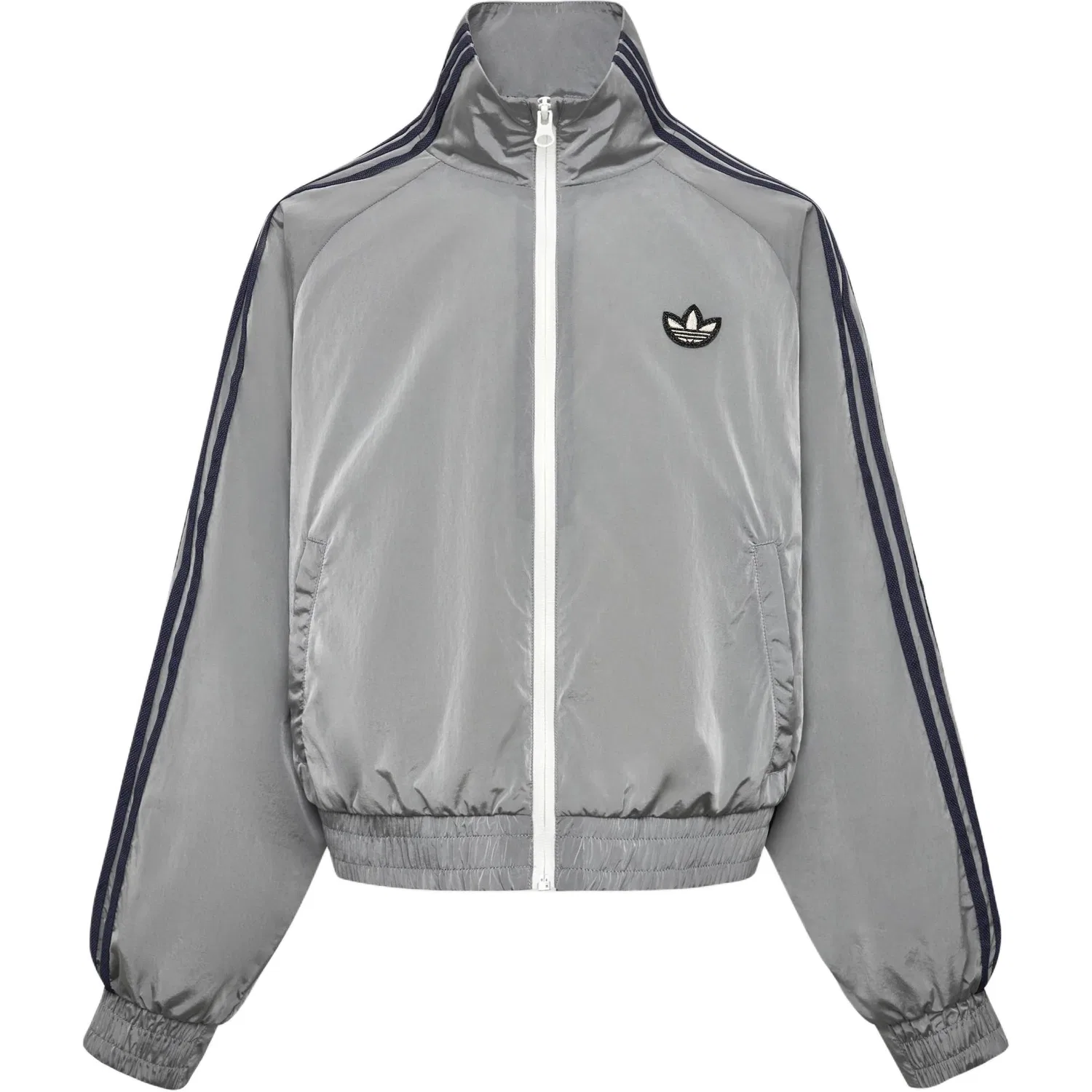 Детская куртка с воротником-стойкой Adidas Originals, Jade White