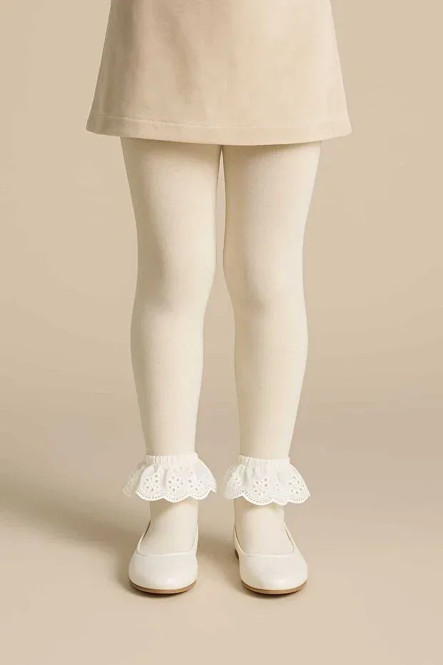 Детские носки с кружевом Özkardeşler Baby, Nude Color