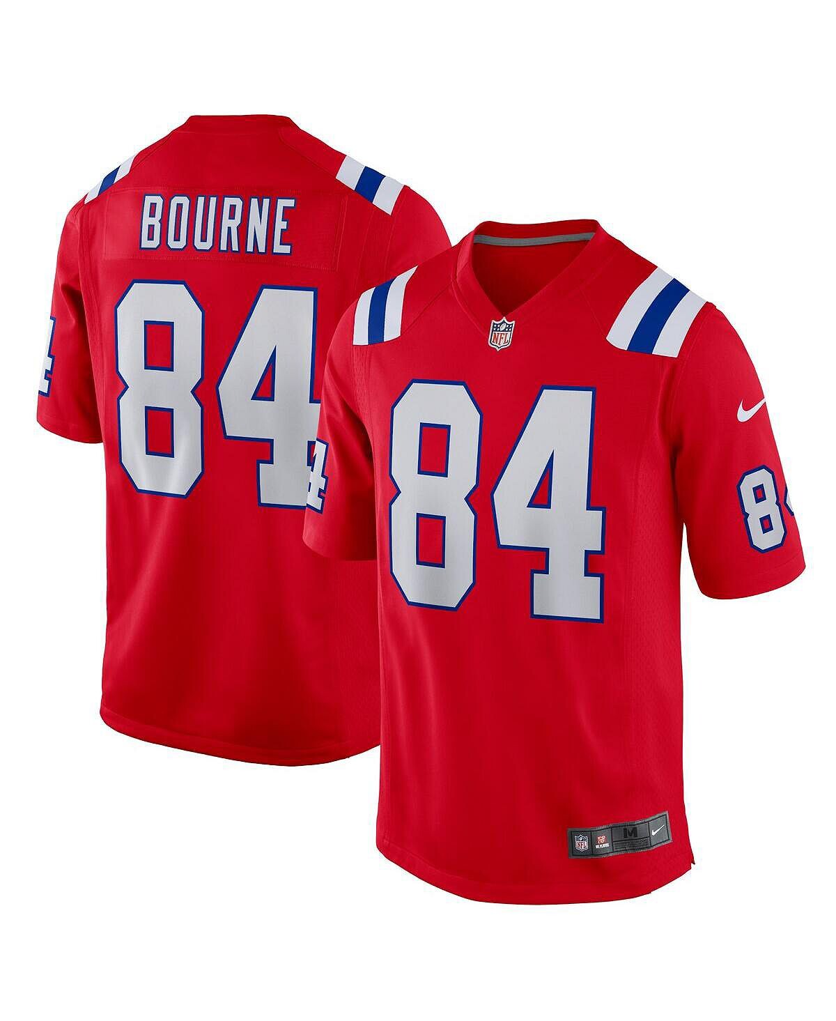 

Красное мужское джерси kendrick bourne new england patriots game Nike, красный