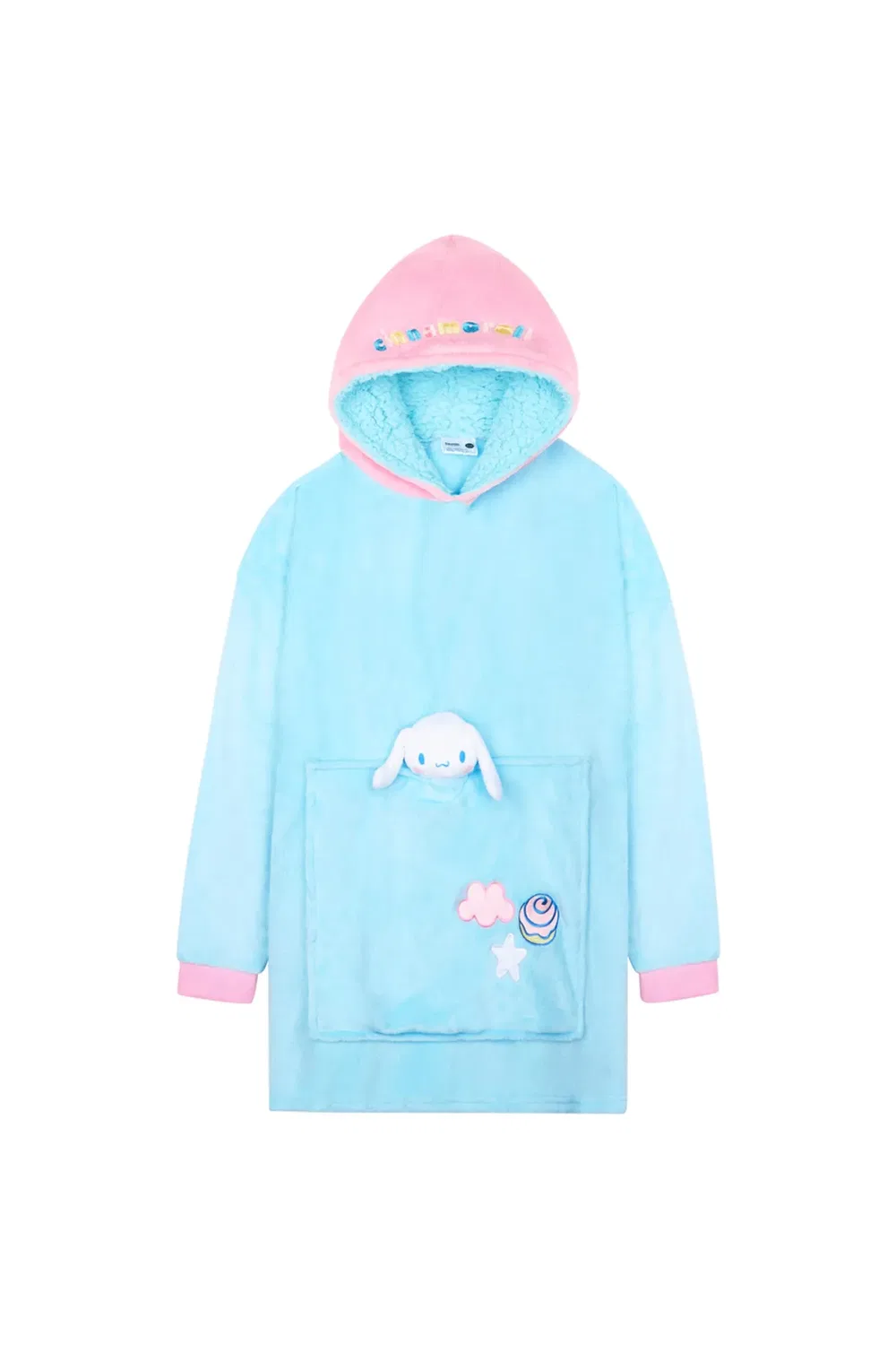 Худи-плед с плюшевой аппликацией Hello Kitty, Blue