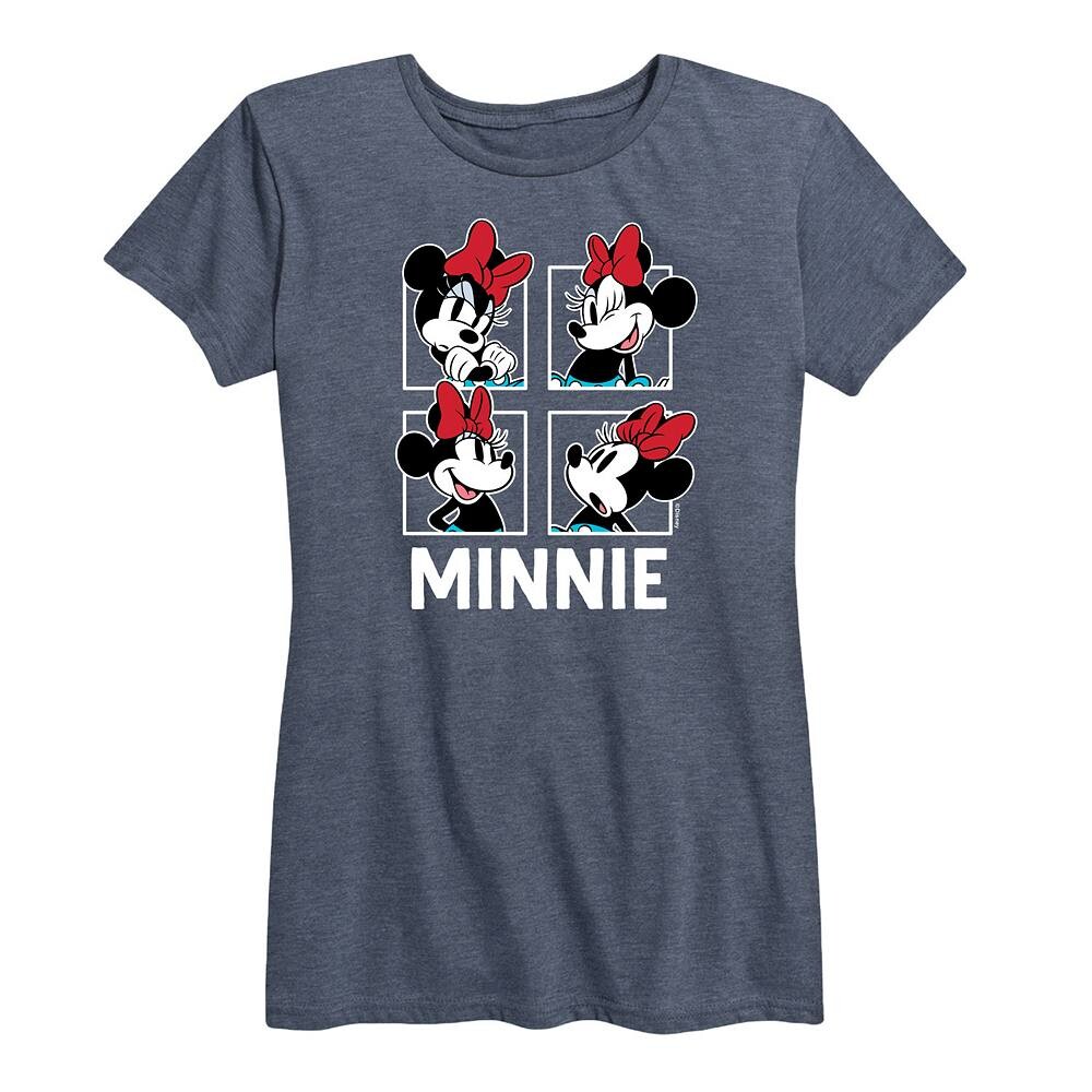 

Женская футболка с рисунком в сетку Disney's Minnie Mouse, цвет Heather Blue