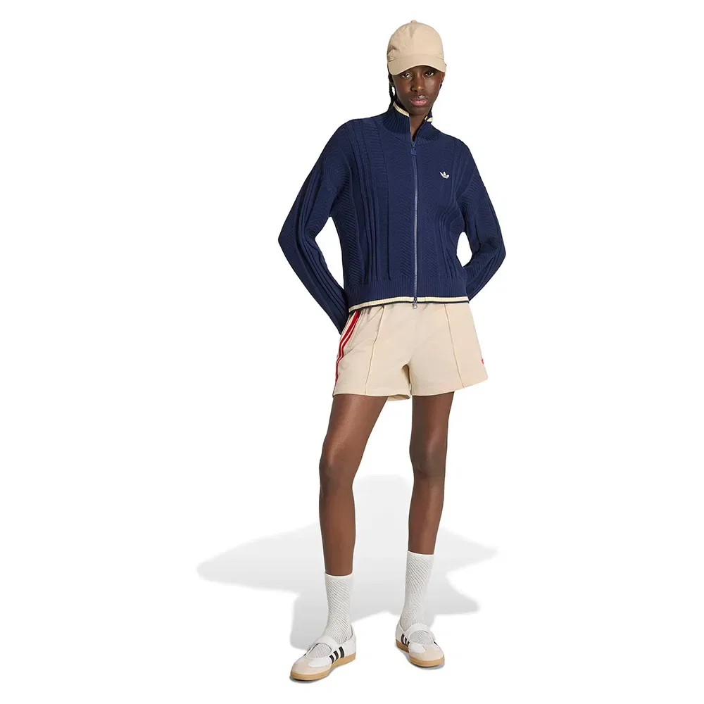 Свитшот с полной застежкой-молнией Cable Knit Firebird Adidas Originals, синий — фото 4