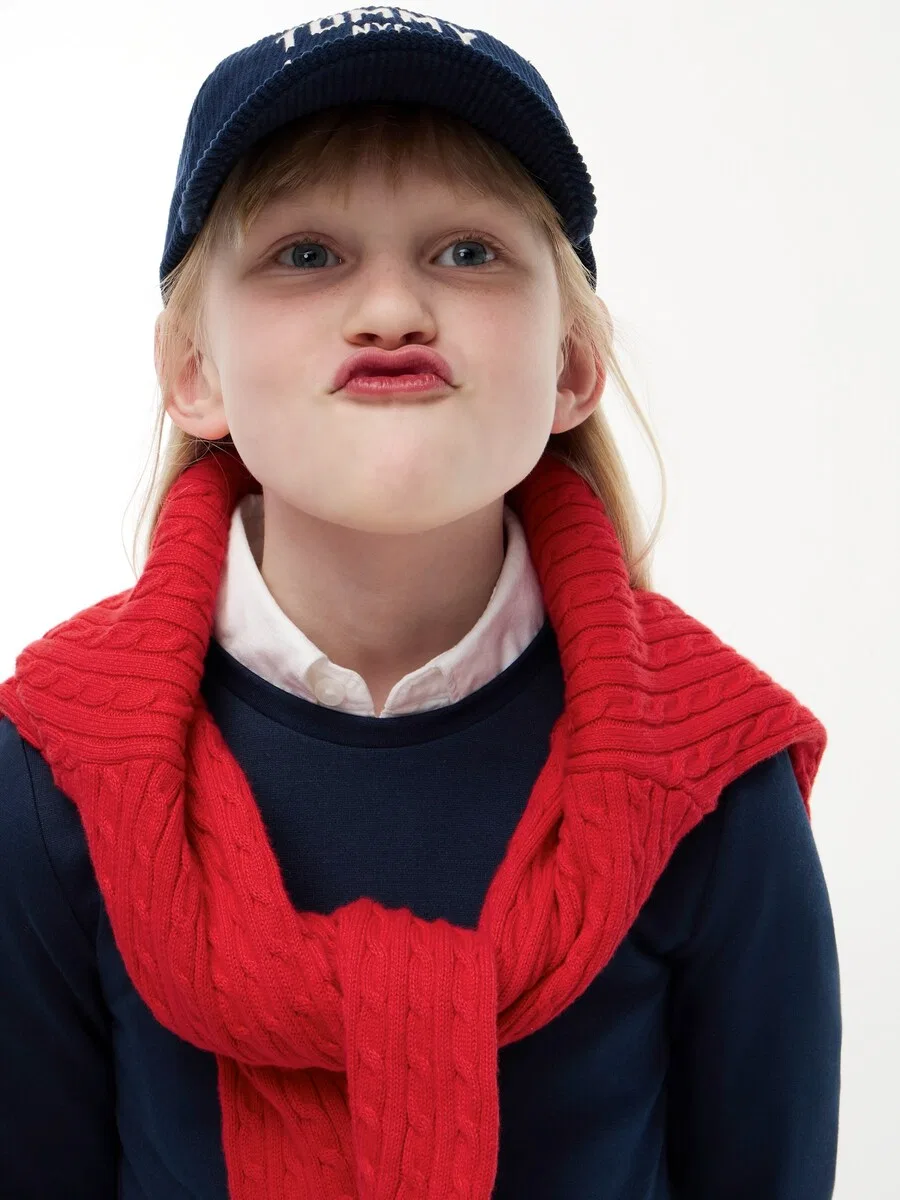 Платье TOMMY HILFIGER 'ESSENTIAL' темно-синего цвета — фото 3